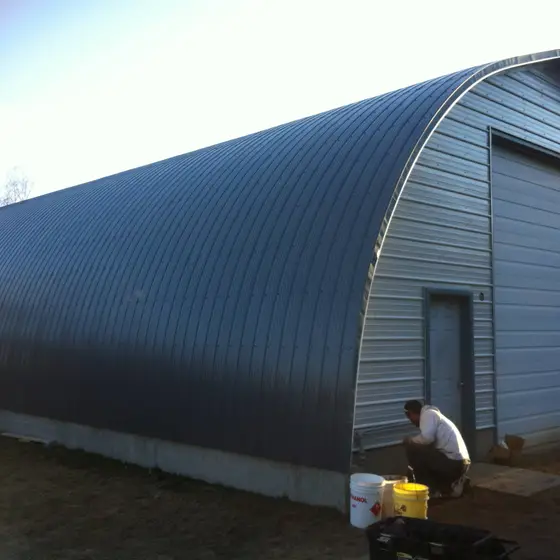 Quonset re-clad in metal